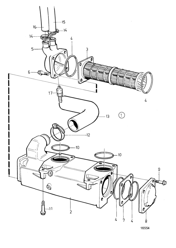 Схема узла Aftercooler Для Volvo Penta Tamd22P-B