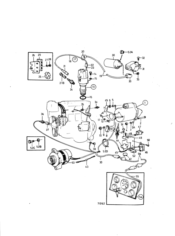 Схема узла Electrical System And Instrument: A Для Volvo Penta Aq140A