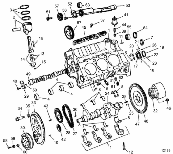 Схема узла Картер Двигателя Для Volvo Penta 4.3Glpbyc