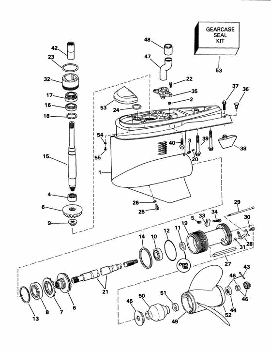 Схема узла Lower Gear Unit Для Volvo Penta Sx-St