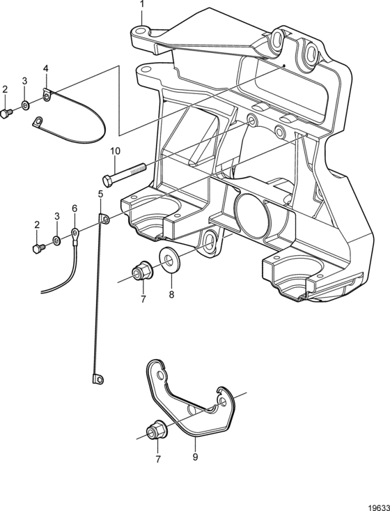Схема узла Inner Transom Plate Для Volvo Penta Sx-Mhp