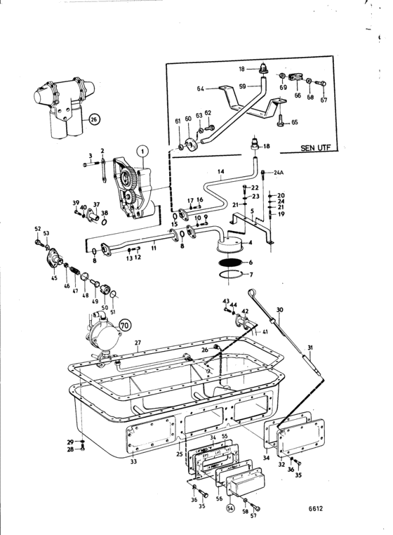 Схема узла Lubricating System: D Для Volvo Penta Tad120Bhc