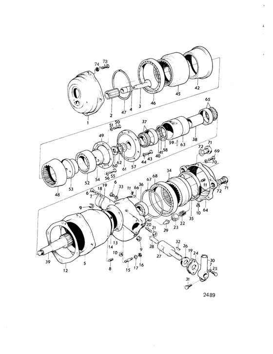 Схема узла Gear Lever Для Volvo Penta Aqd2B