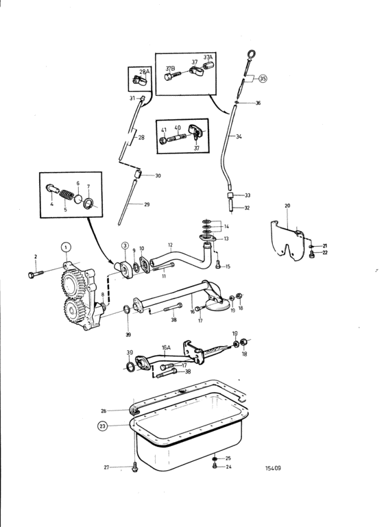 Схема узла Lubricating System: C Для Volvo Penta Ad31D