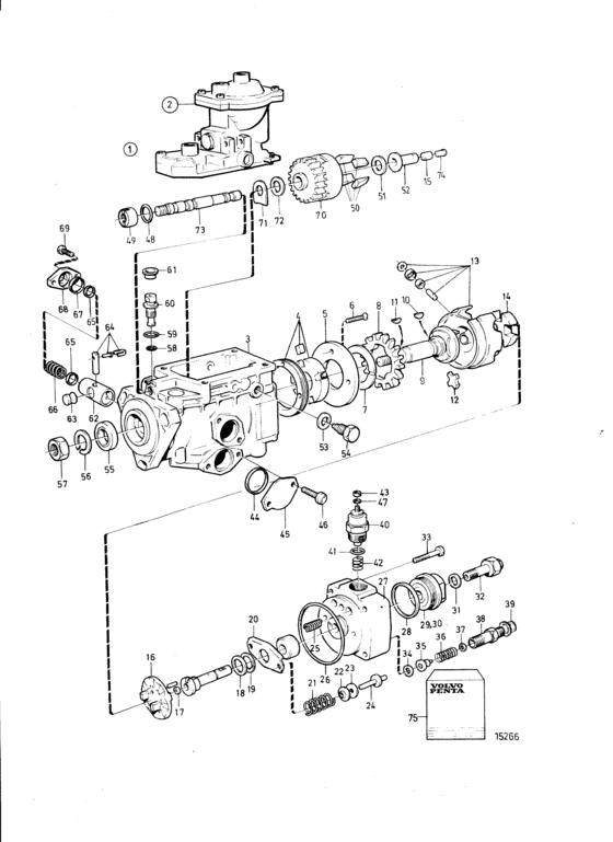 Схема узла Fuel Injection Pump, Components Для Volvo Penta Tmd31D