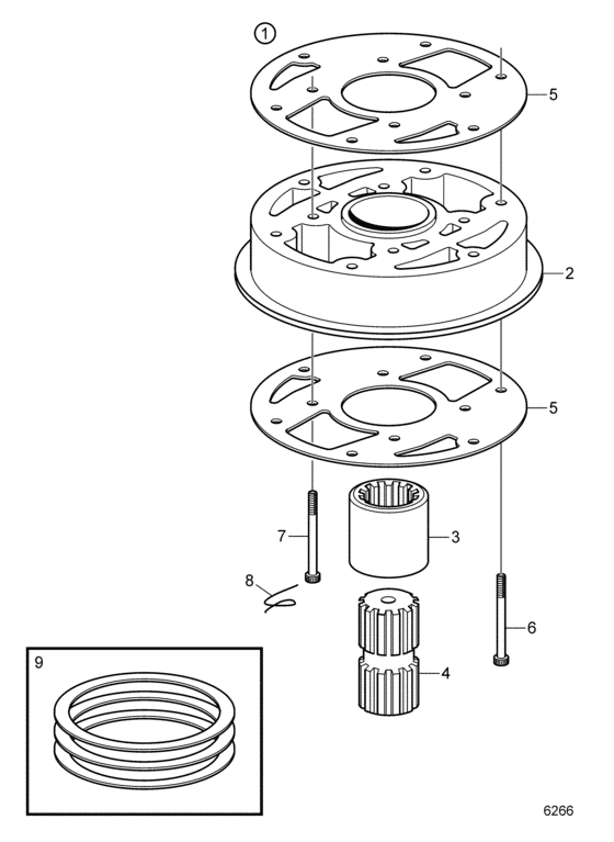 Схема узла Drive Extension: L=102Mm Для Volvo Penta Ms2A-E