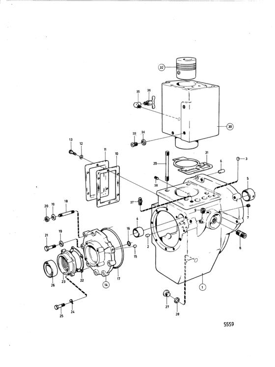 Схема узла Barrel Assy Cylinder Для Volvo Penta Md1B