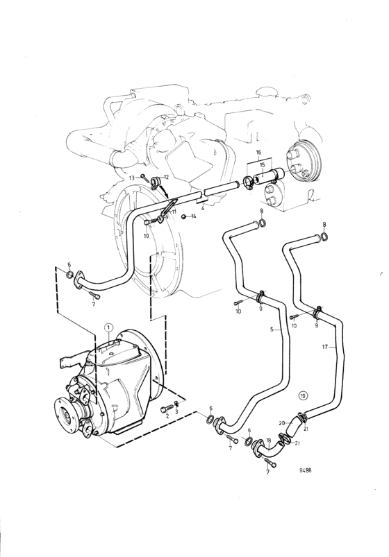 Схема узла Connecting Components Reverse Gear Ms4A, Ms4B: B Для Volvo Penta Tamd41B