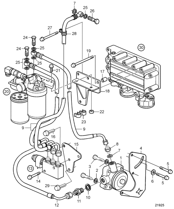Схема узла Fuel System, Classifiable Для Volvo Penta D7A-A T