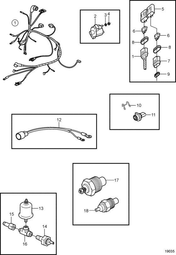 Схема узла Electrical System Для Volvo Penta 3.0Gsm-A