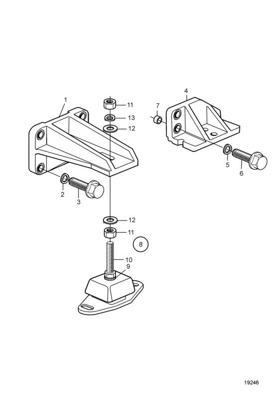 Схема узла Engine Mounting: Prm Для Volvo Penta Ad31L-A