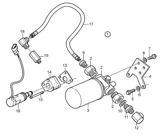 Схема узла Trolling Valve Twin Disc Mg5065Ae, Mg5075Ae Для Volvo Penta D9A2B D9-575