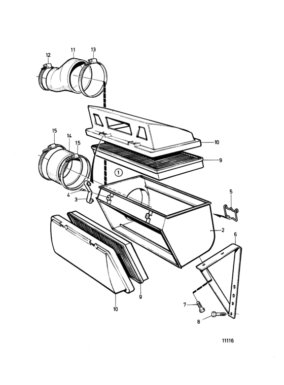 Схема узла Air Cleaner Assy Для Volvo Penta Tamd71B