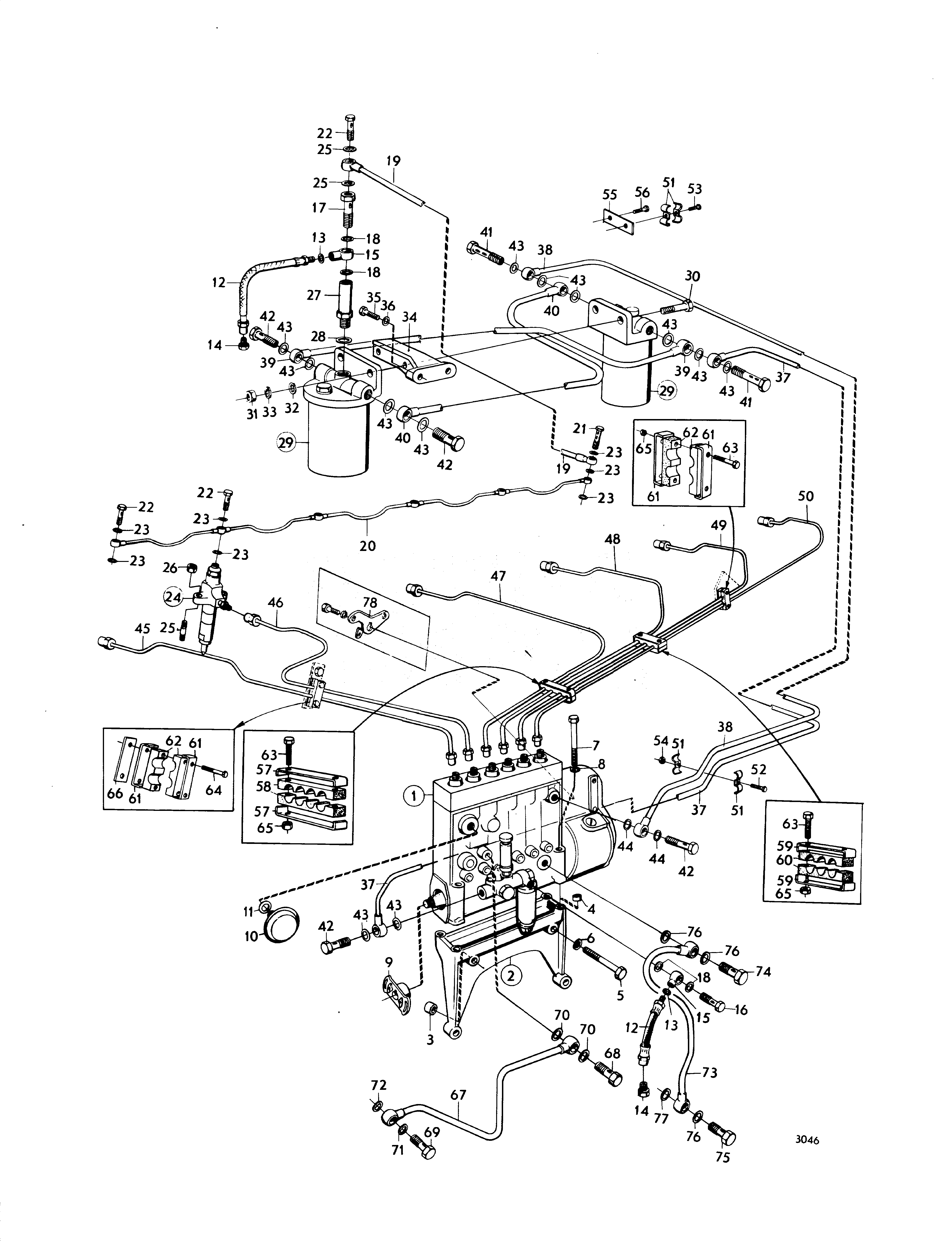 Схема узла Classified Fuel System, Spec.9902, 9879 Earlier Prod