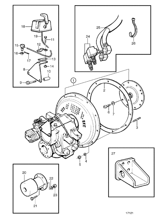 Схема узла Reverse Gear Mg 5061A, Mg5061A-E Для Volvo Penta Tamd73P-A