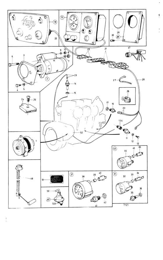 Схема узла Electrical System And Instruments Для Volvo Penta Md3B