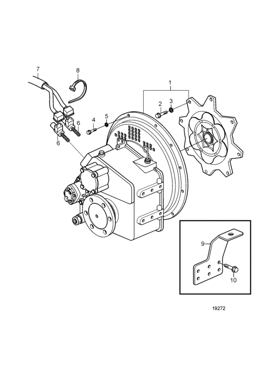 Схема узла Connecting Components Zf325Pl: A Для Volvo Penta D12C-A Mp
