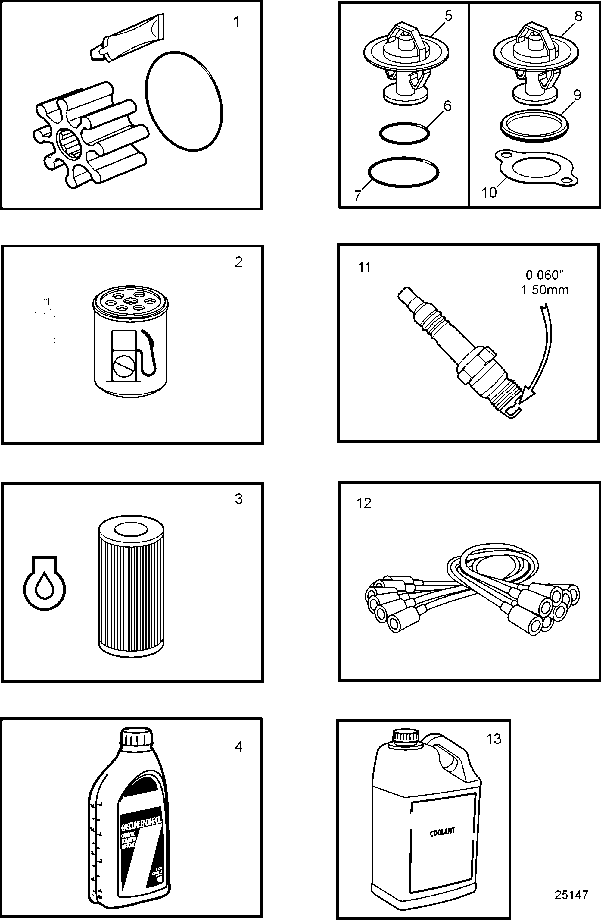 Схема узла Maintenance Parts, 8.1L