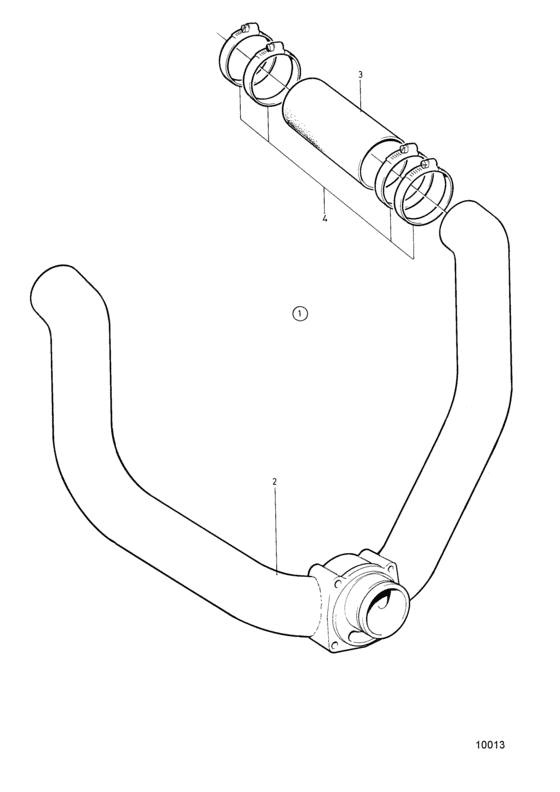 Схема узла Exhaust Line Для Volvo Penta 430A