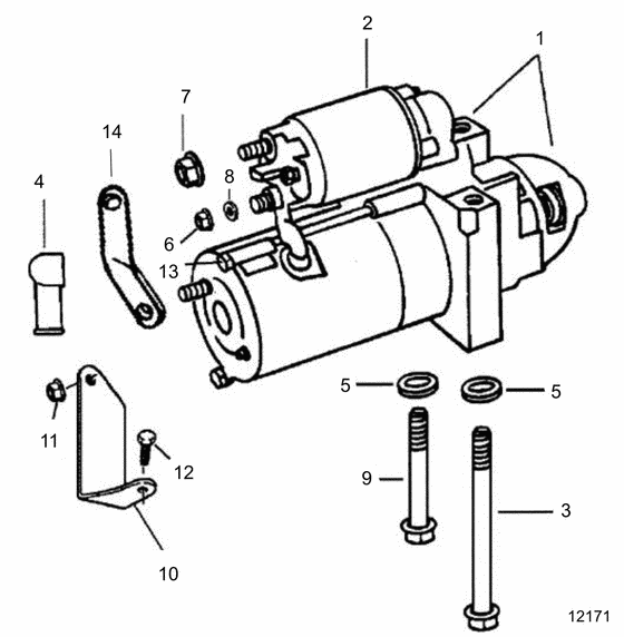 Схема узла Стартер Для Volvo Penta 3.0Gsmby