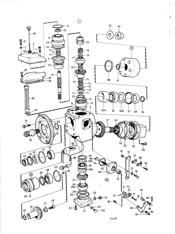 Схема узла Reverse Gear Ms3 Ratio 2, 91:1 Для Volvo Penta Aqad40B