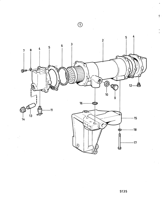 Схема узла Масляный Охладитель Для Volvo Penta Tmd70C