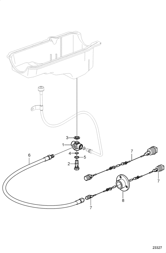 Схема узла Oil Drain Для Volvo Penta 5.0Gxie-Jf
