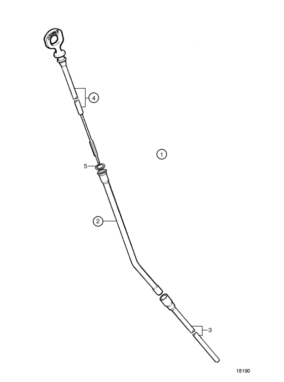 Схема узла Oil Dipstick Kit, Left Side Для Volvo Penta Tamd41H-A