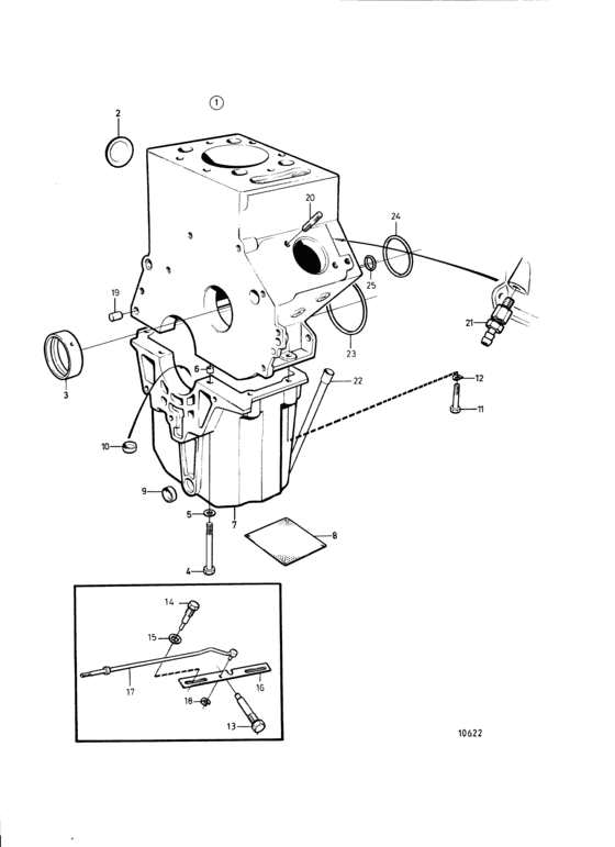 Схема узла Cylinder Block: C Для Volvo Penta 2001B