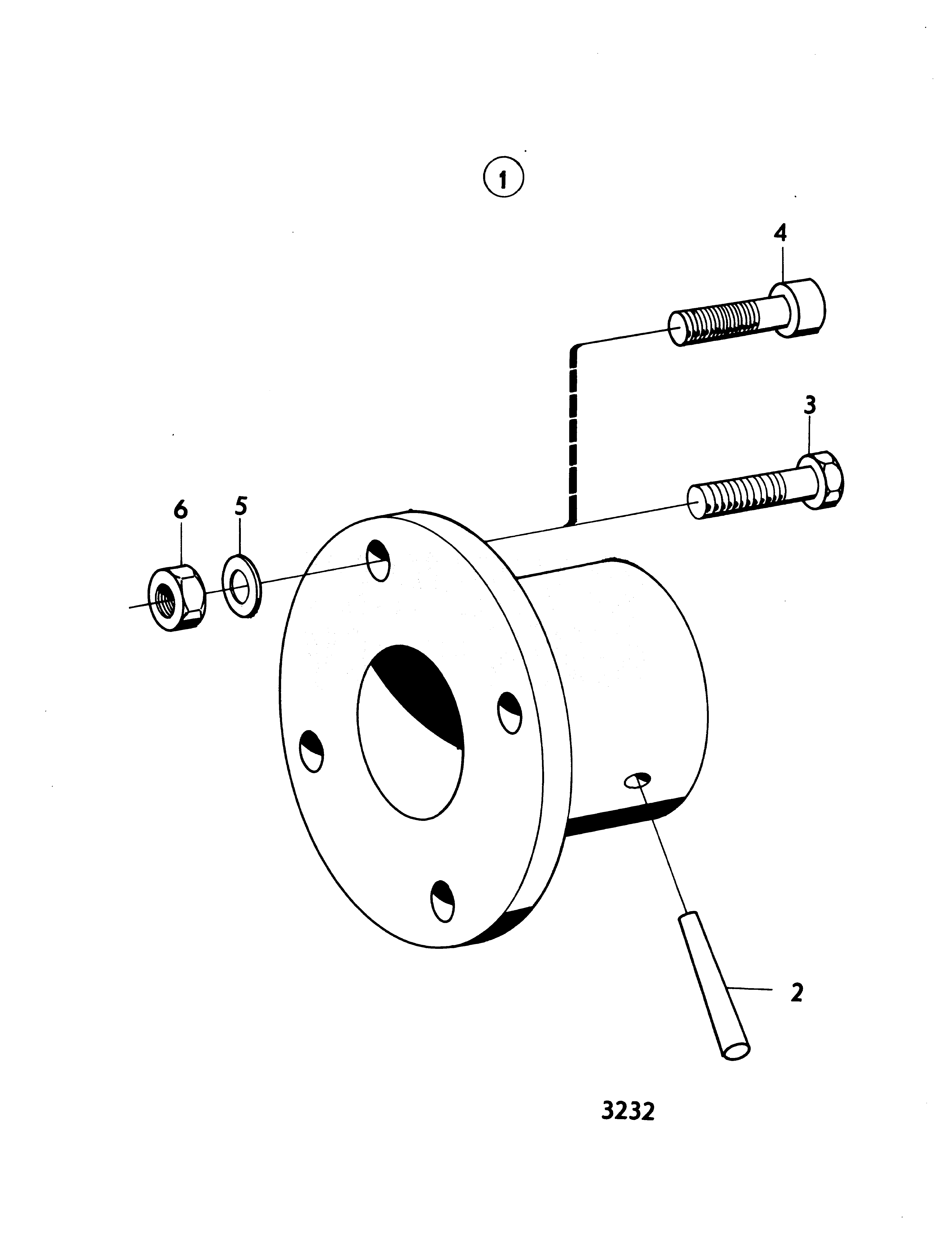Схема узла Prop. Shaft Flange With Locking Pinand Wedge Groove. Ms2B.: 806384