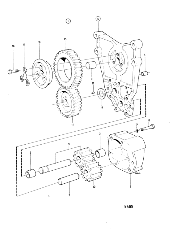 Схема узла Масляный Насос Для Volvo Penta Tamd70C