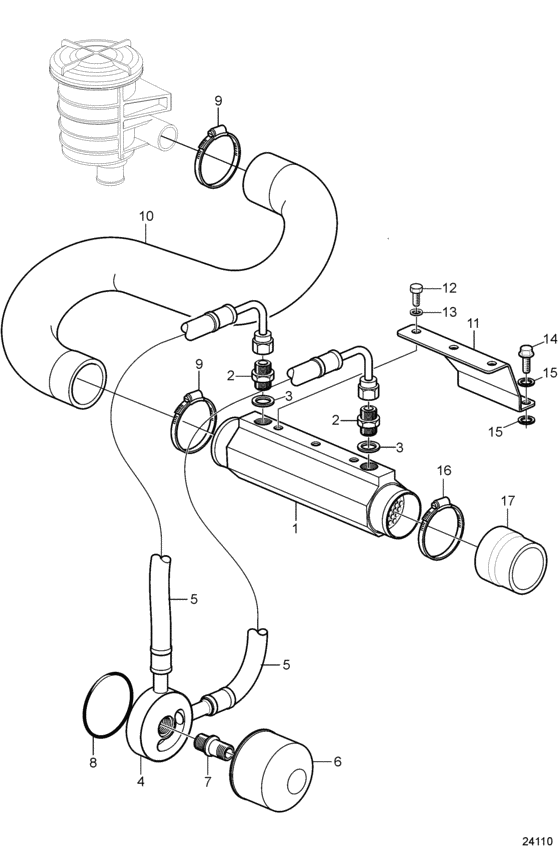 Схема узла Ips Oil Cooler, Gas Для Volvo Penta 8.1Ipsce-Jf