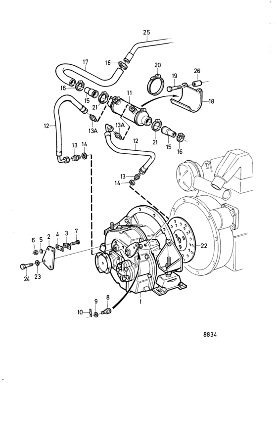Схема узла Connecting Components Reverse Gear Prm Delta Для Volvo Penta 2003-Solas