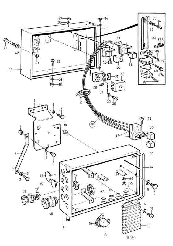 Схема узла Electrical Box, Classifiable Для Volvo Penta Tamd122A