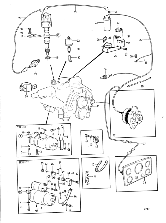 Схема узла Electrical Equipment And Instrument Для Volvo Penta Aq175A