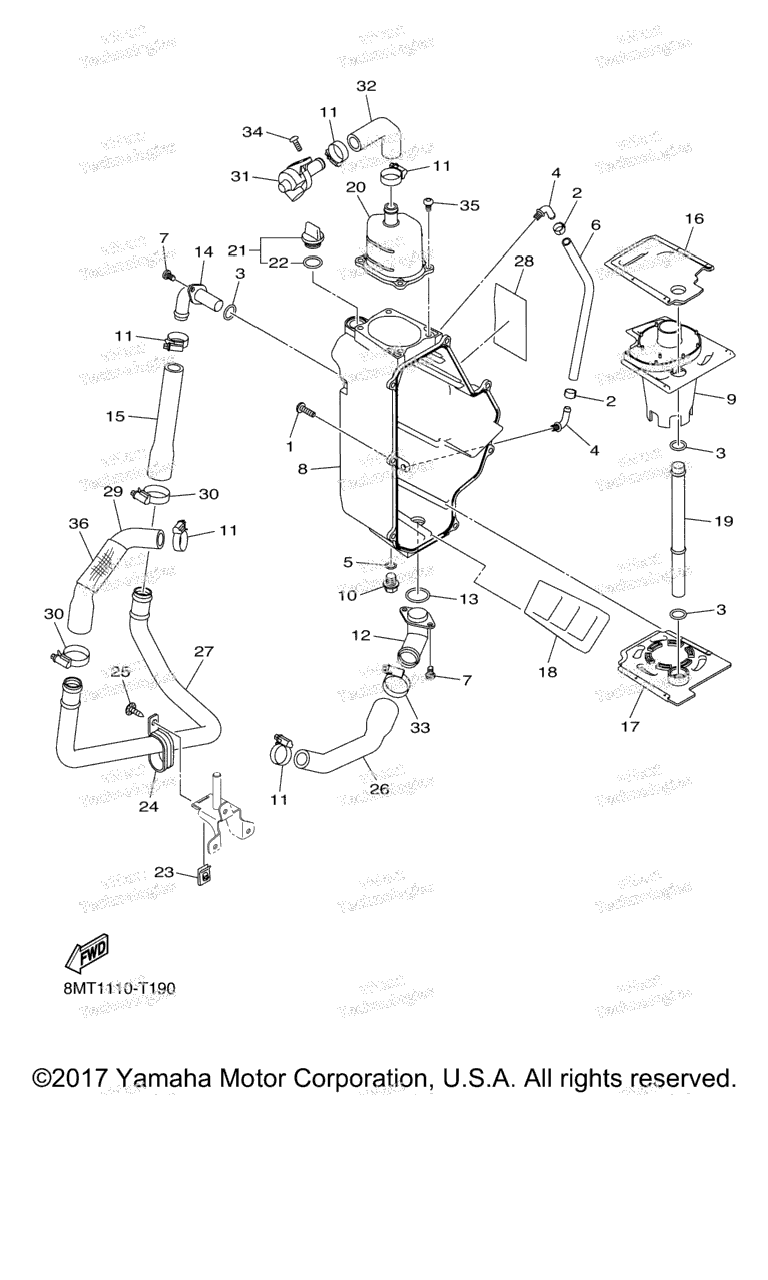 Схема узла Бак Для Масла
