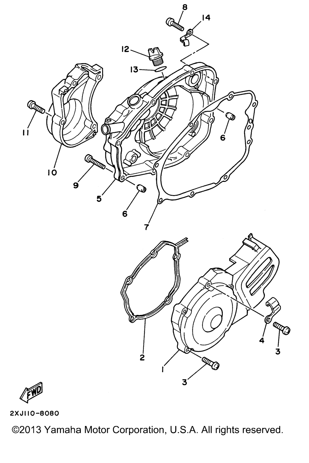 Схема узла Крышка Картера 1