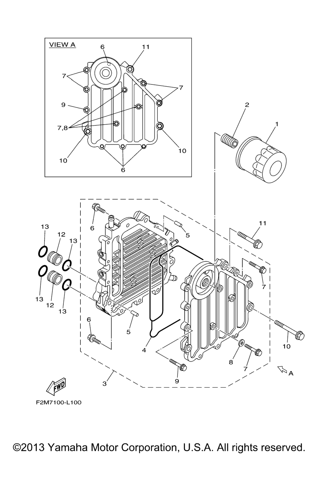 Схема узла Масляный Радиатор