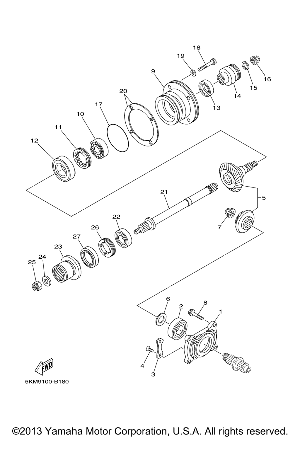 Схема узла Средняя Зубчатая Передача