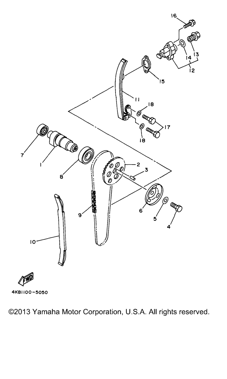 Схема узла Распредвал - Цепь