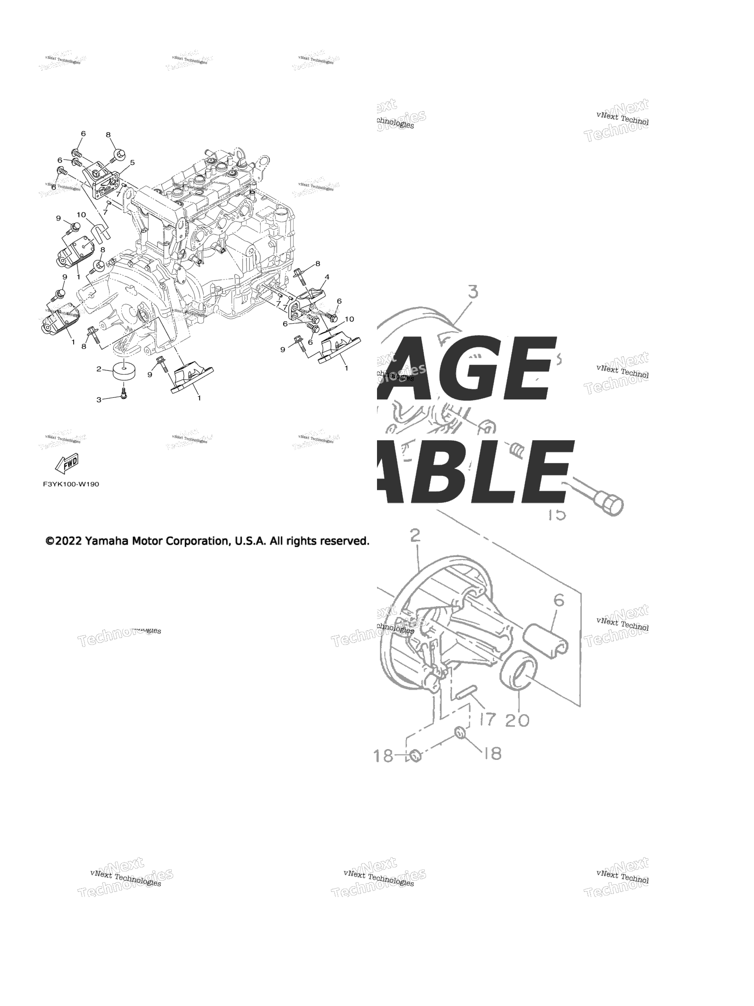 Схема узла Крепление Двигателя