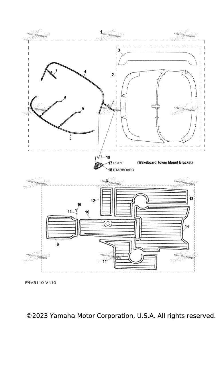Схема узла Бимини Топы / Коврики