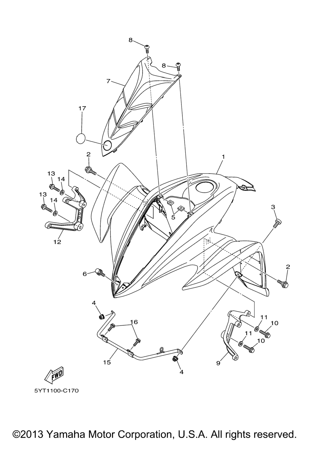 Схема узла Передний Крыло