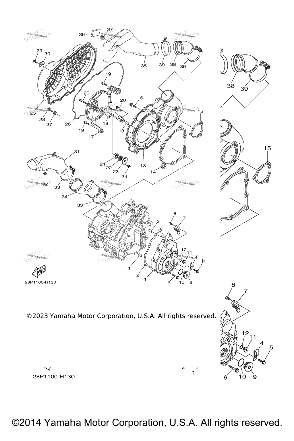 Схема узла Крышка Картера 1