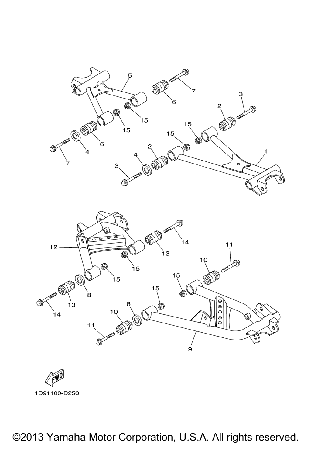 Схема узла Задний Рычаг