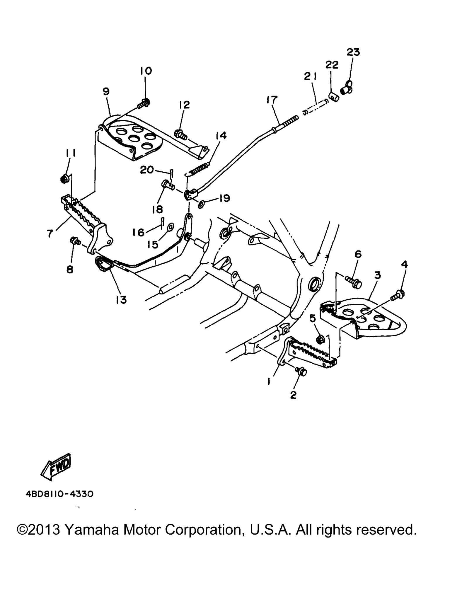 Схема узла Подставка Для Ног