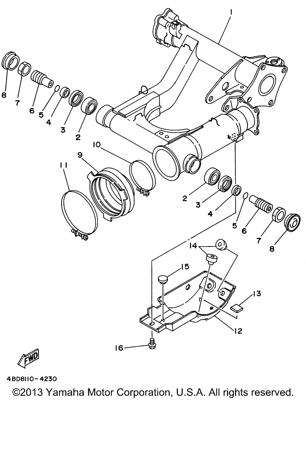 Схема узла Задний Рычаг