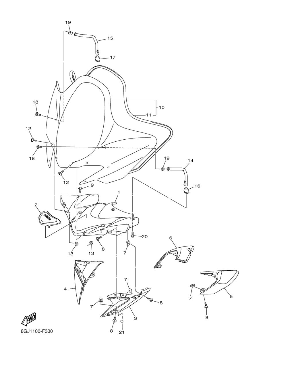 Схема узла Стекло Ветровое