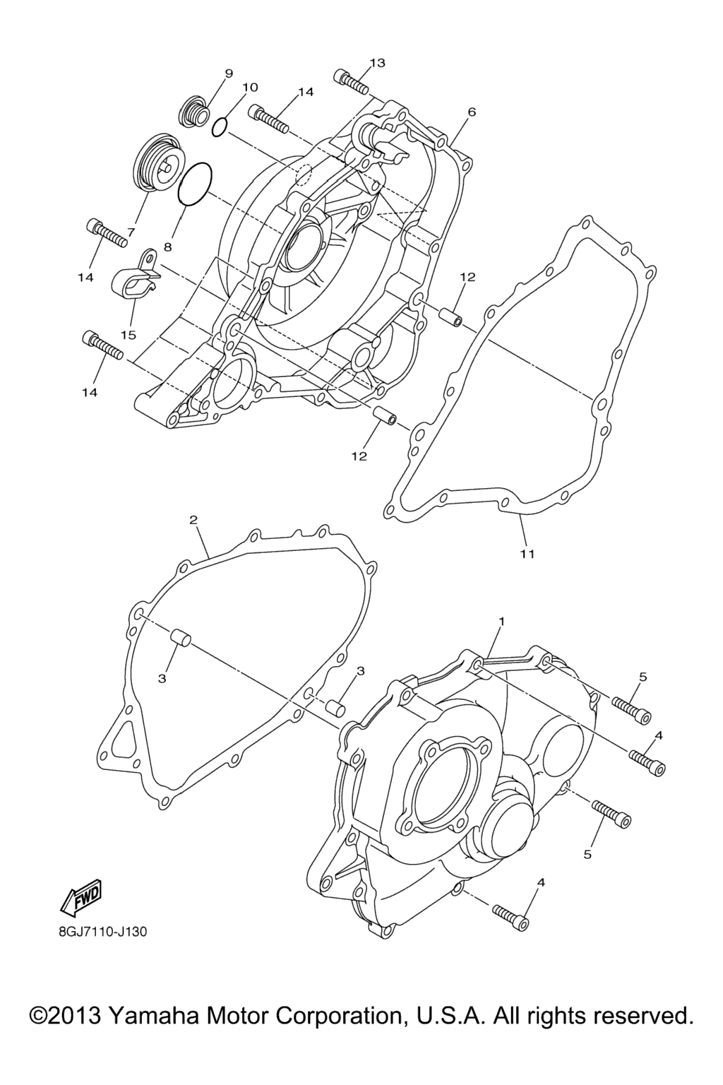 Схема узла Крышка Картера 1