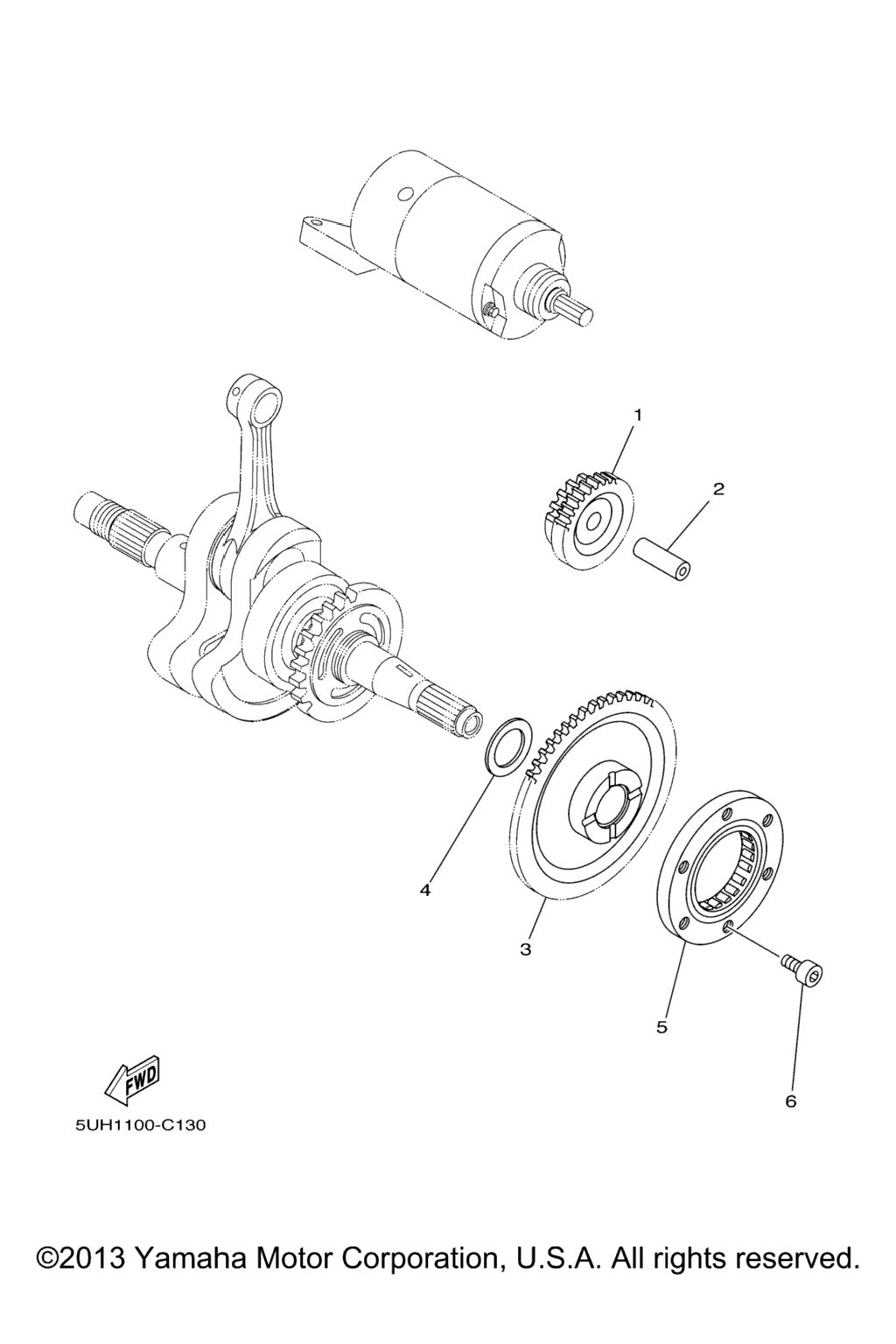 Схема узла Муфта Стартера